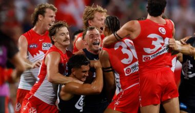 Five players sanctioned after fiery Swans-Blues clash