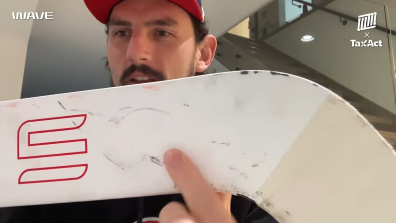 Hellebuyck reveals puck mark on goalie stick from iconic Olympic save