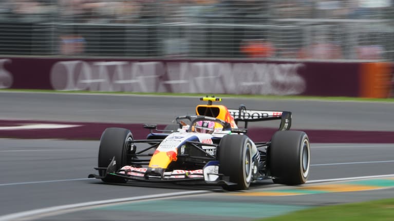 Racing Bulls driver Liam Lawson of New Zealand steers his car during the Australian Formula One Grand Prix at Albert Park, in Melbourne, Australia, Sunday, March 8, 2026. 