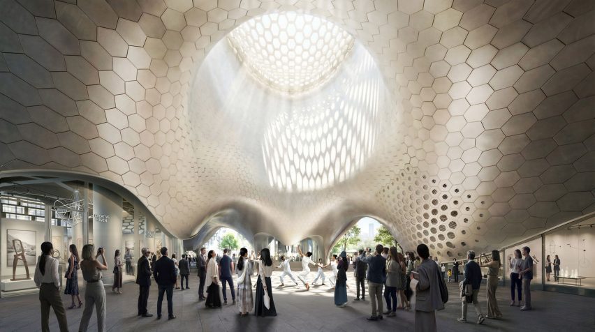 Central plaza in museum in China