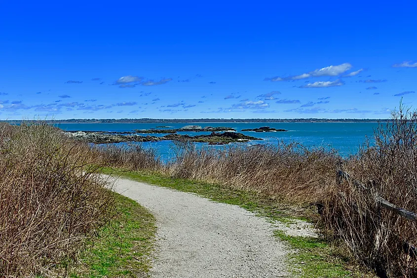 Ocean views in Sachuest Point National Wildlife Refuge in Middletown, RI.