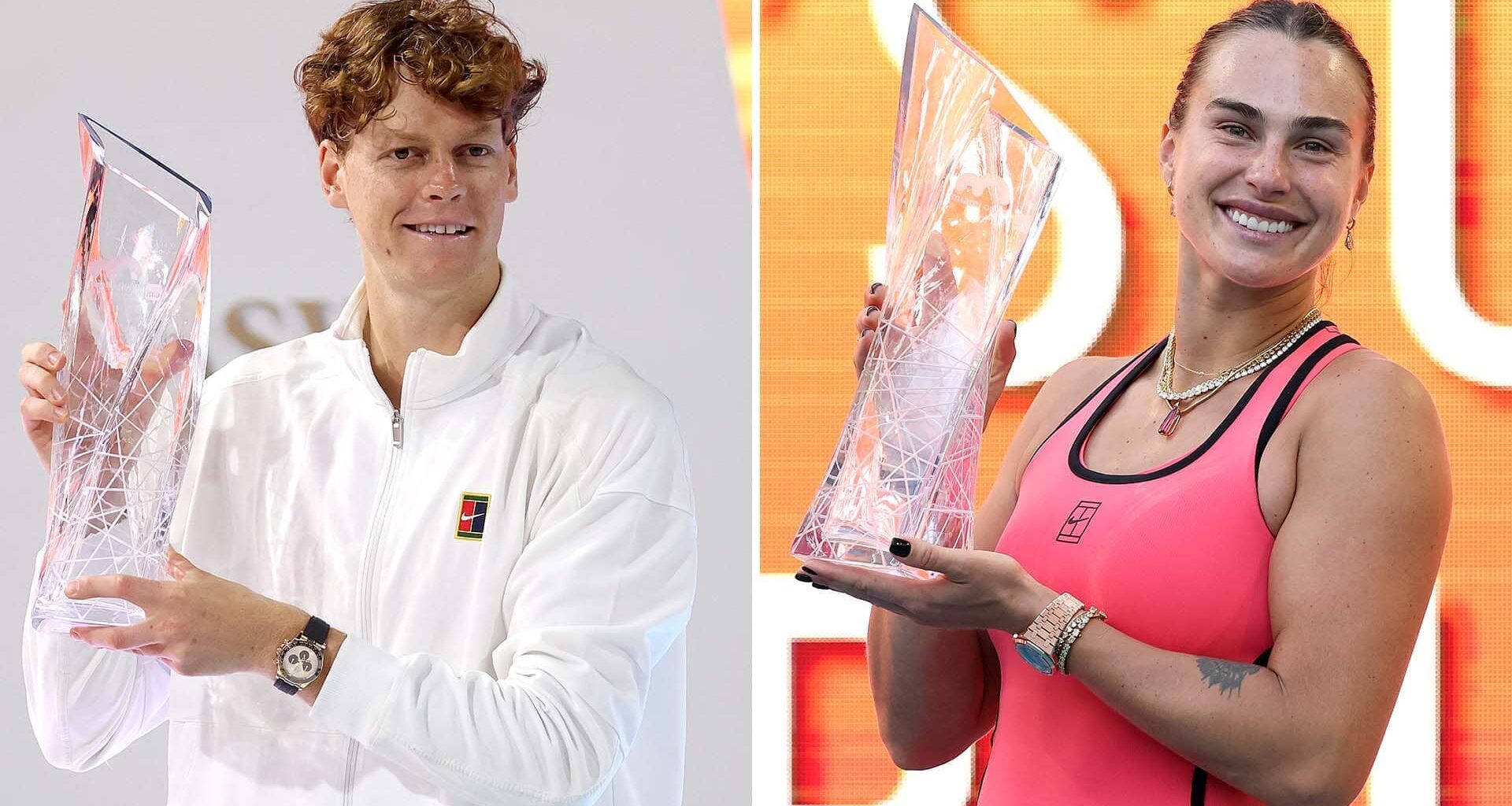 Jannik Sinner & Aryna Sabalenka each completed the 'Sunshine Double' with their respective title runs in Miami.