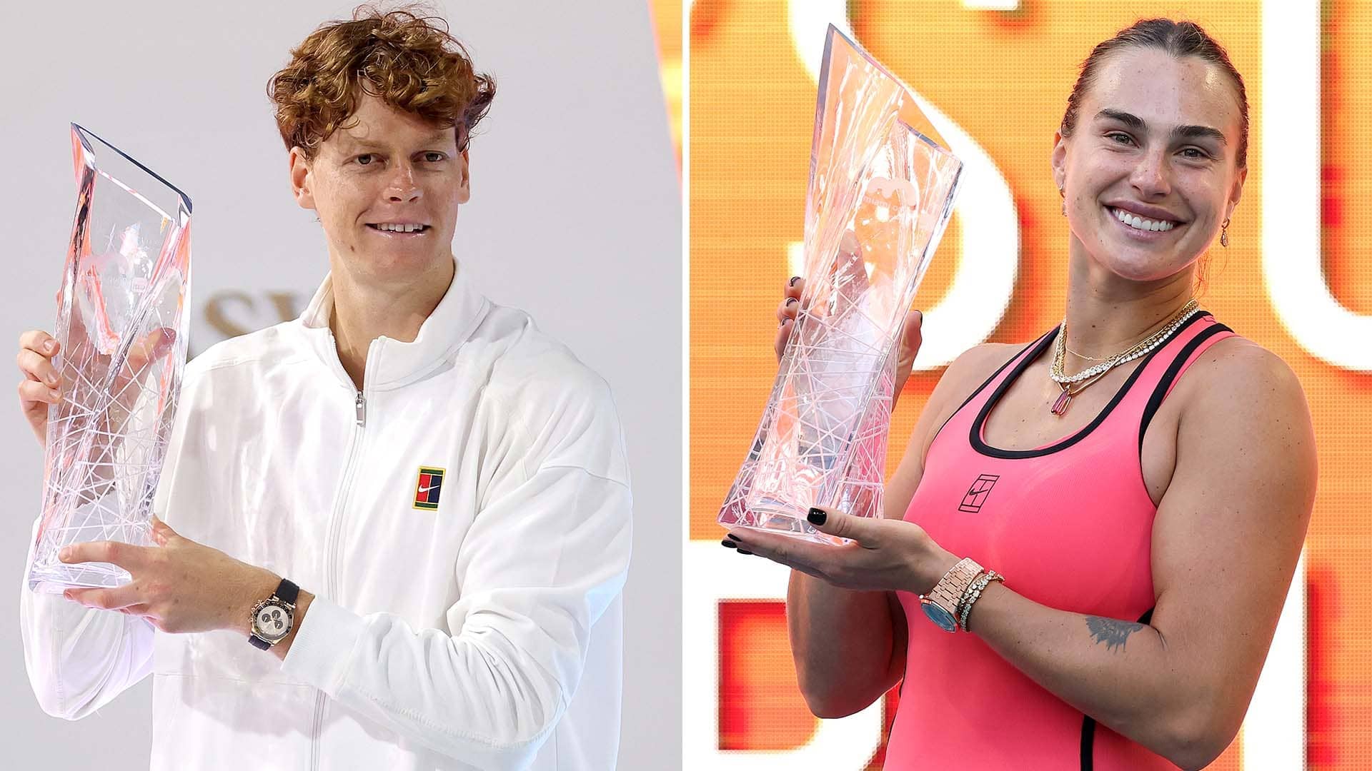 Jannik Sinner & Aryna Sabalenka each completed the 'Sunshine Double' with their respective title runs in Miami.
