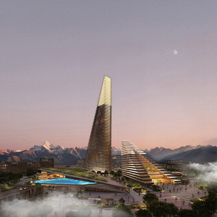 SOM Designs Landmark Mixed-Use Tower Complex for the New City of Alatau in Kazakhstan - Image 1 of 7