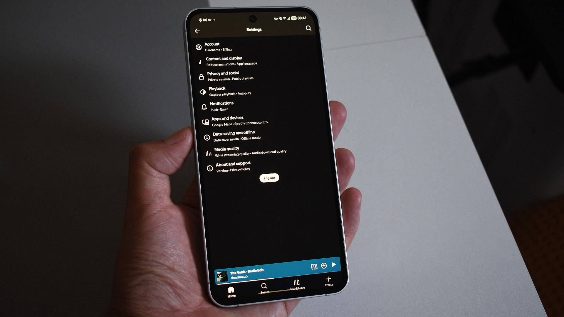 spotify android app settings page 1 spotify android app settings page 1