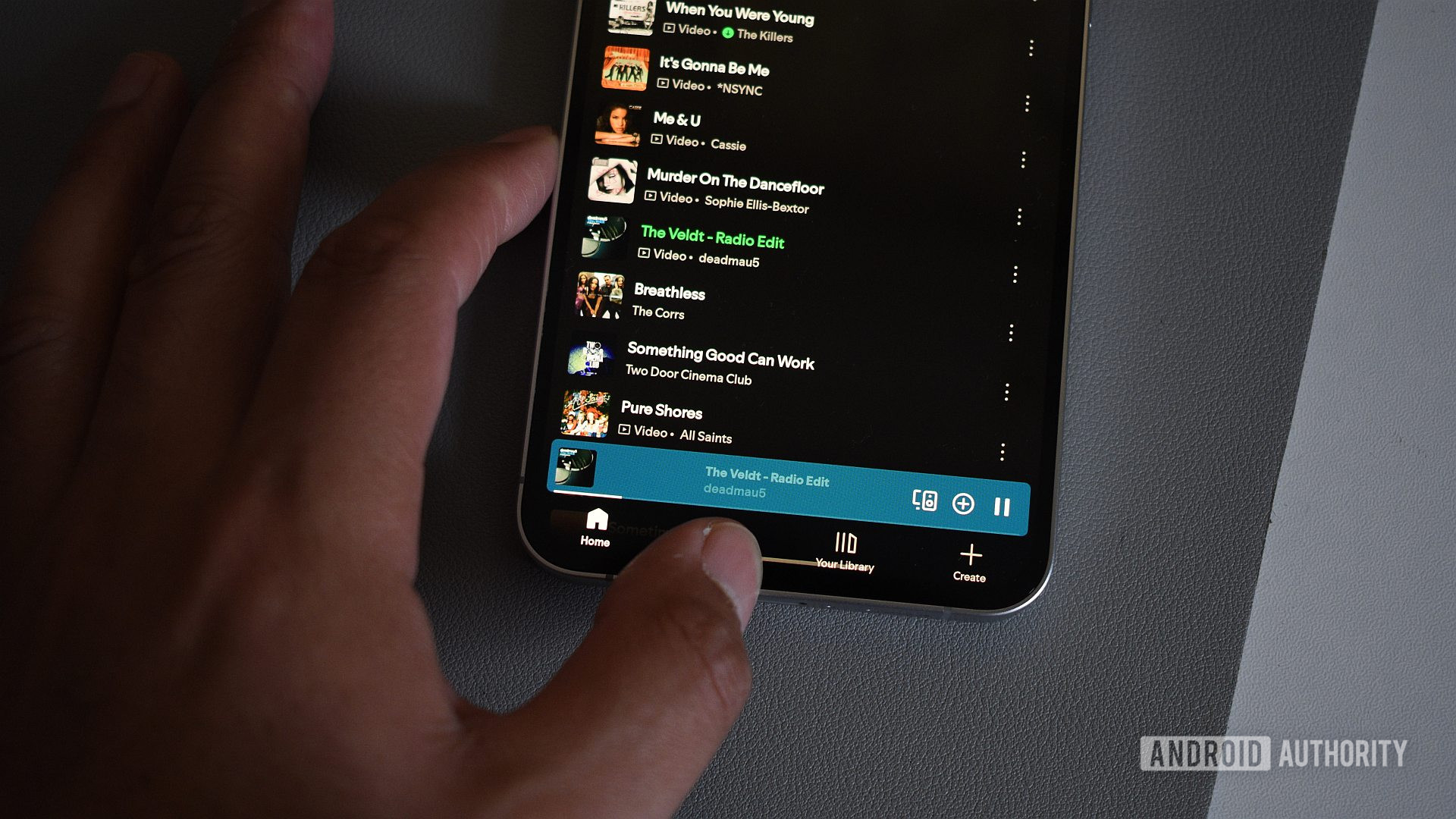 spotify android app swipe to skip gesture 1