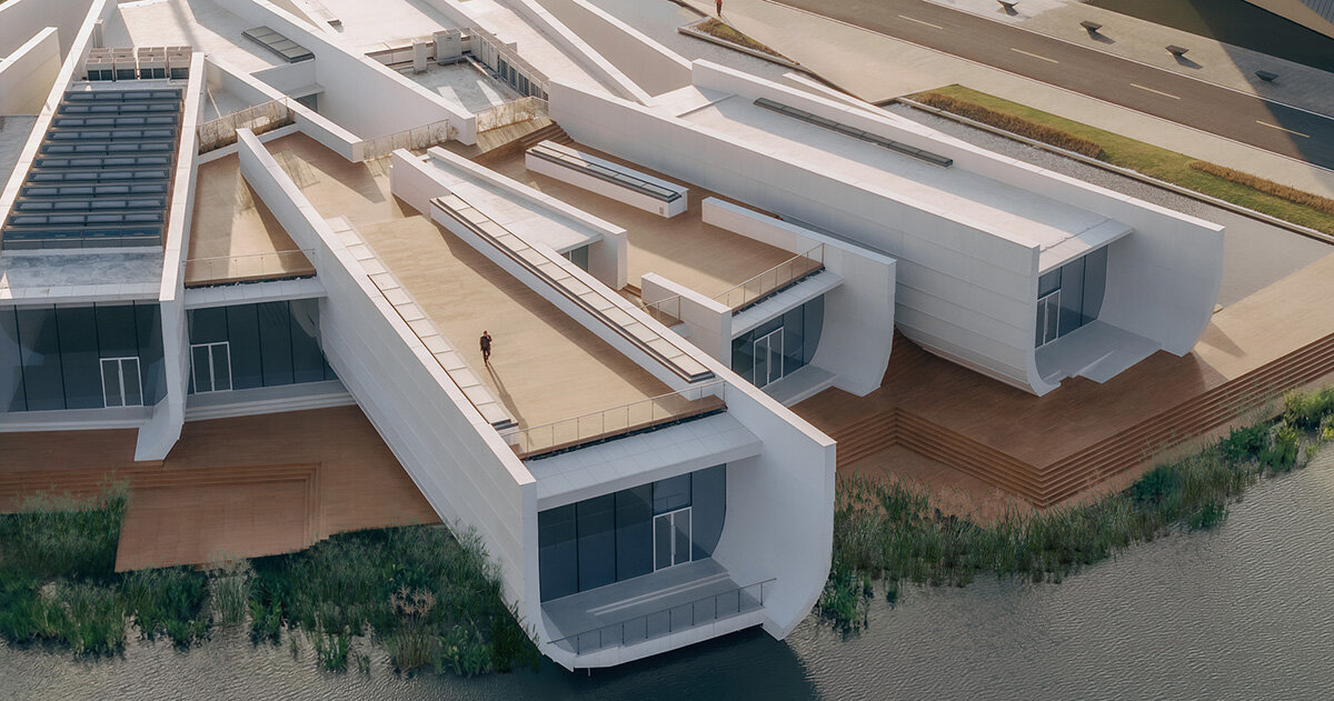 TAO-designed art center has fanning floor plan for wetland views