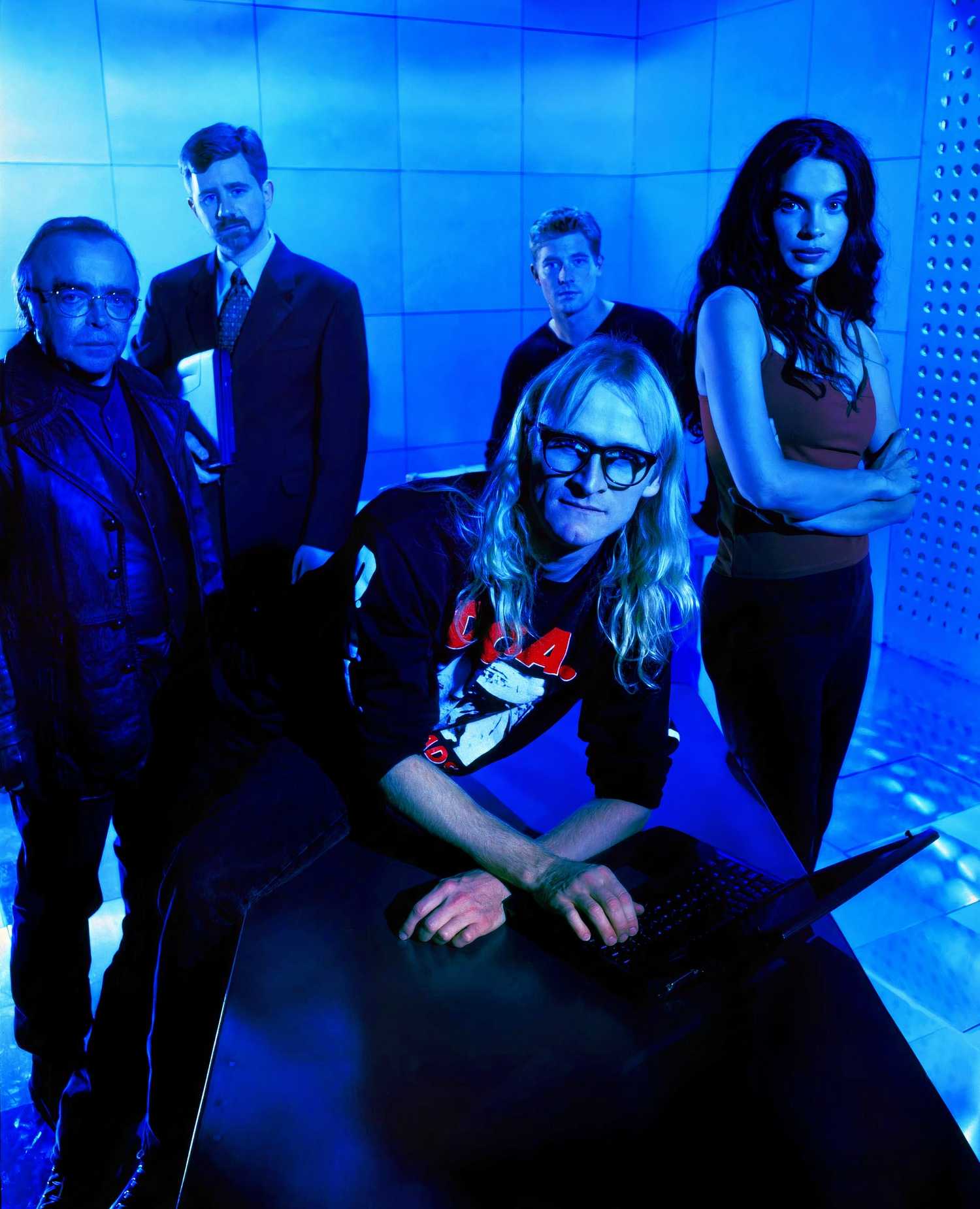 Frohike, Byers, Langly, Jimmy Bond and Yves Adele Harlow