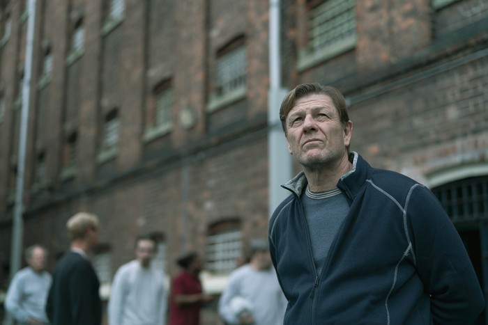 time-sean-bean-bbc Sean Bean in Time in a prison yard
