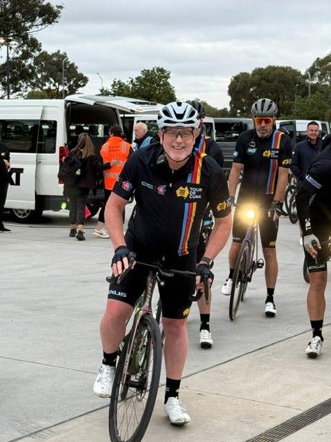 Veteran Tour de Cure rider and ride leader Andrew Gersbach has been taking part in the annual charity ride since 2014. Photo: Bernie Ryan.