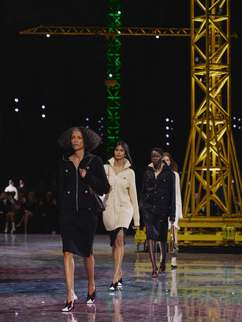 towering cranes turn the grand palais into construction site for chanel FW26 runway - 4