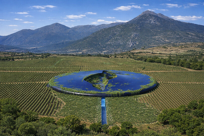 UFO-like winery by 314 architecture studio appears half buried in greek vineyards - 2