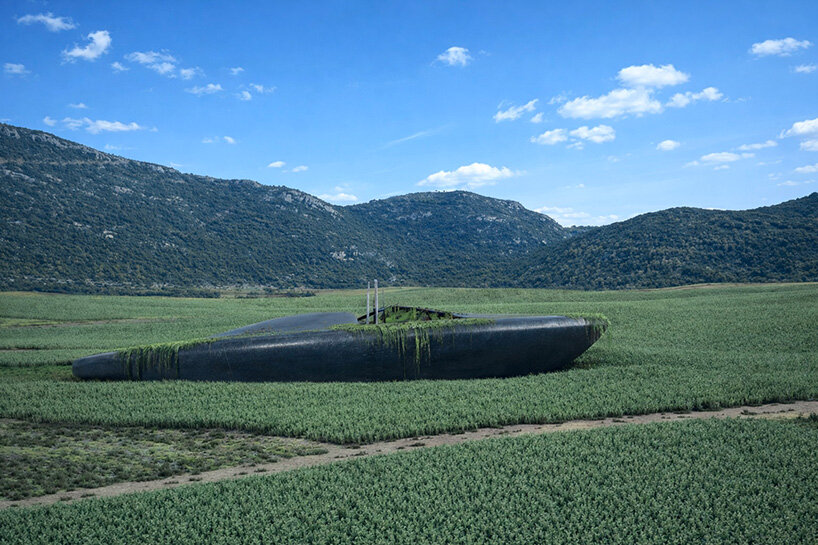 UFO-like winery by 314 architecture studio appears half buried in greek vineyards - 3