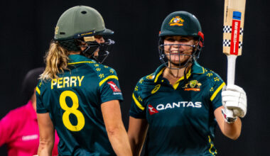 Voll's hundred sets up thumping win as Aussies sweep series