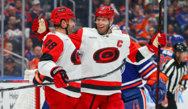Hurricanes withstand Oilers rally for 40th win of season