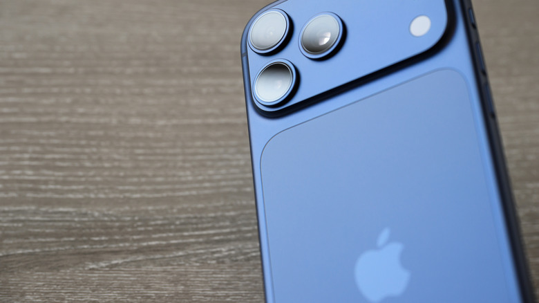 Back of an iPhone on a table