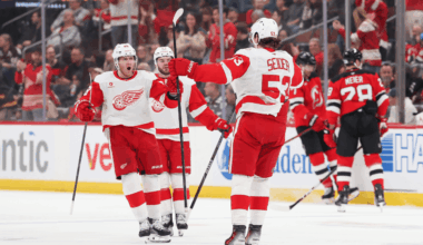 Seider gets 3 points, Red Wings shut out Devils