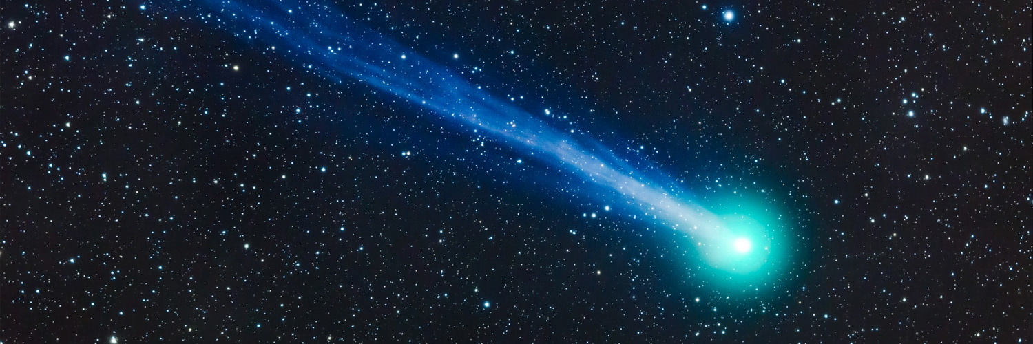comet in the night sky