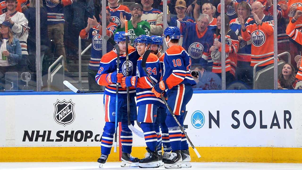 Oilers display balanced offense in win against Sharks