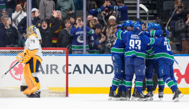Hronek ties it late, Canucks rally for shootout win against Predators