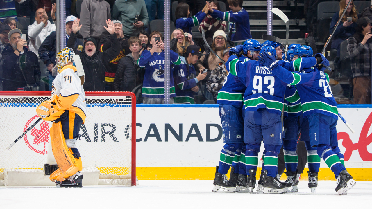 Hronek ties it late, Canucks rally for shootout win against Predators