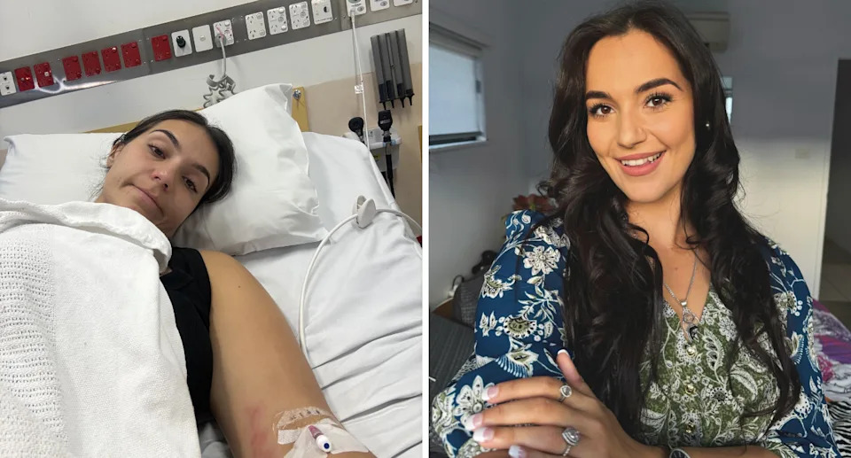 Sumbul Ari in hospital and selfie