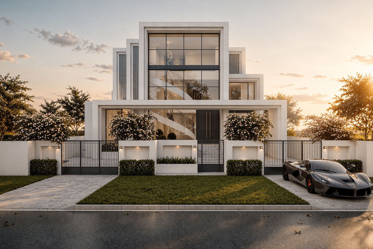 Sovereign Island Villa, Interior Raven & Lack (image supplied)