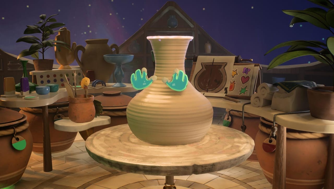 A pot being thrown in Kiln