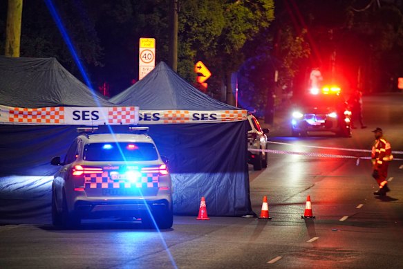 Emergency services attended after a car struck two pedestrians, killing one, outside Supanova fan expo. 