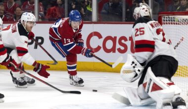 About Last Night: Cole Caufield shows frustration over being stuck at 49 goals