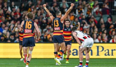 Crows hold on for sensational, emotional win over Saints