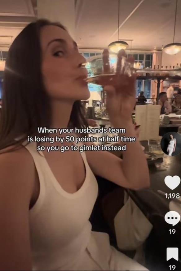 The TikTok post by Alexandra Merrett during Essendon’s loss to the Western Bulldogs attracted widespread attention on social media.