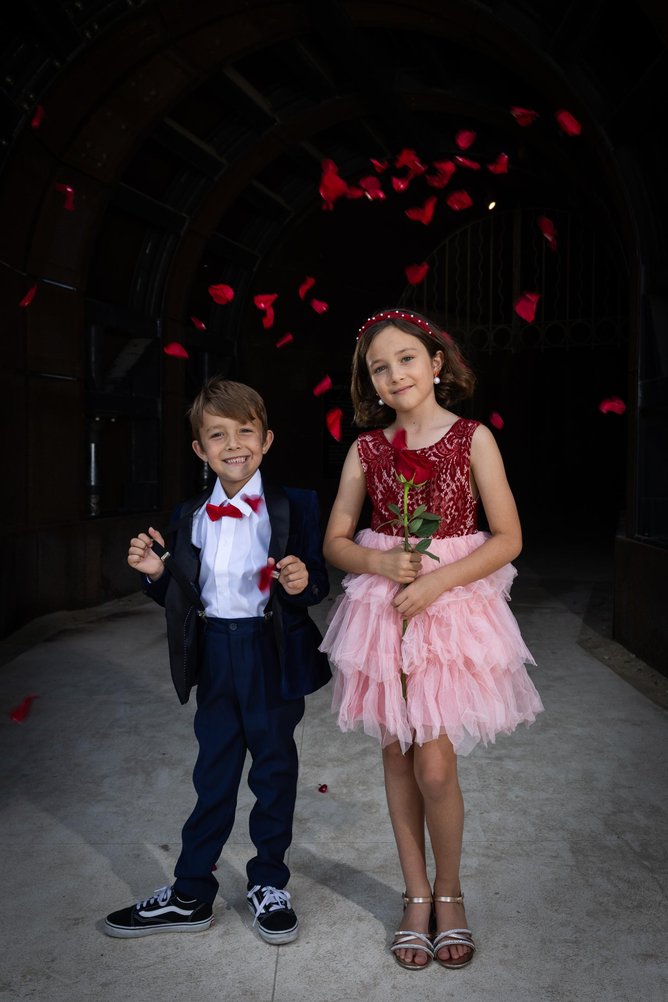 Charlie Blackwood 5 and Matilda Blackwood 7 will be officially opening our Conquer Cystic Fibrosis Gala Ball on May 16 at Optus. Picture: Andrew Ritchie
