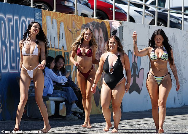 Fox made YouTube series Spicy Summer about a group of four adult content creators (above) who move to Bondi Beach to enrol in The XX Academy, Australia's first OnlyFans school