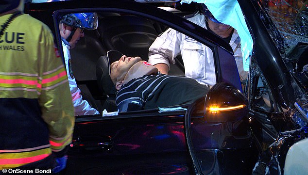 Mr Plassaras (above) reportedly suffered a broken spine, shattered hips, two broken femurs, busted ribs, a ruptured spleen and torn-open abdomen