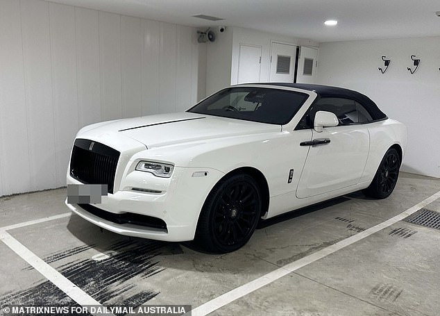Yang kept an unregistered Rolls-Royce Cullinan worth about $800,000 in her garage (above)