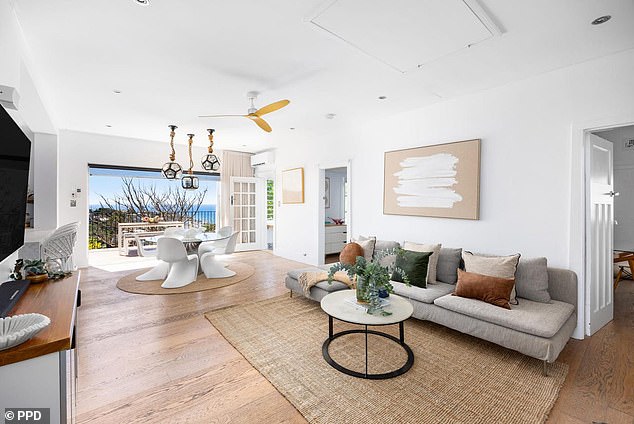 Surrounded by rainforest and perched on a promontory, the original dwelling features three bedrooms and boasts a stunning view of Tamarama Park