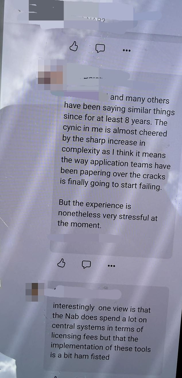 The second worker also said they hoped cracks in the business would start to show (pictured)