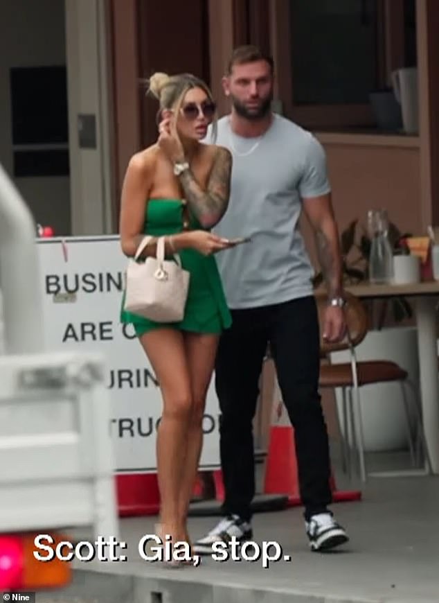 Tuesday's episode saw the Married At First Sight bride issue TV groom Scott (right) with a blunt ultimatum: leave with me now, or I'm going home to Melbourne