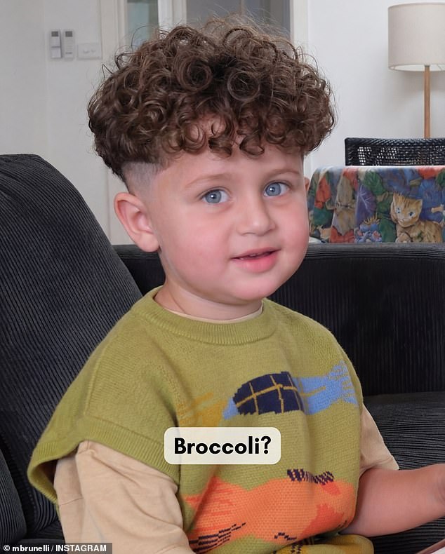Michael also created an image of his son with a trendy 'broccoli' haircut
