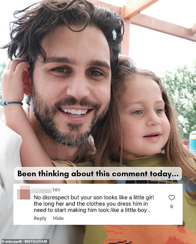 Married At First Sight star Michael Brunelli has clapped back at a troll after the rage baiter said his three-year-old son 'looked like a little girl.'