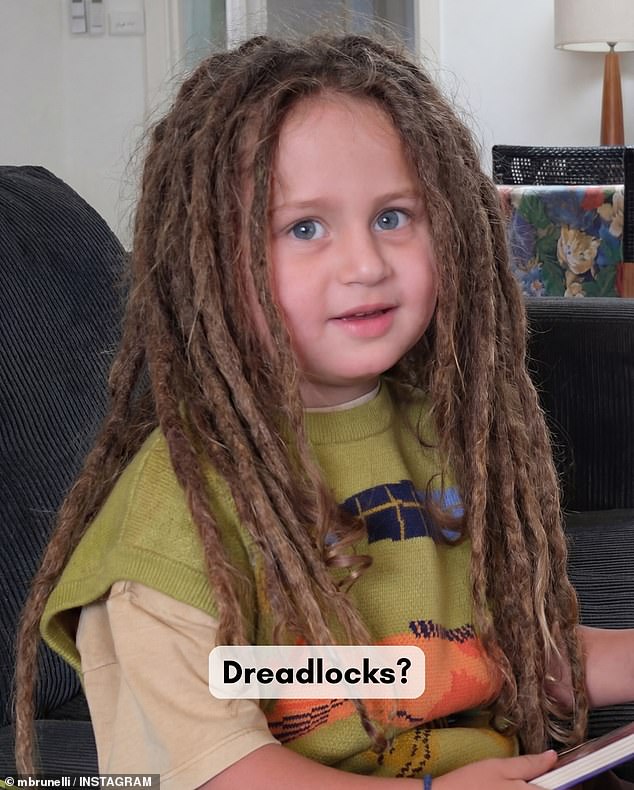 The father-of-two shot back with a gallery of doctored images that brutally mocked the keyboard warrior's insensitive remark, telling the troll he would offer up some hairstyle options. Pictured: Michael's son Lucius modelling a dreadlock haircut
