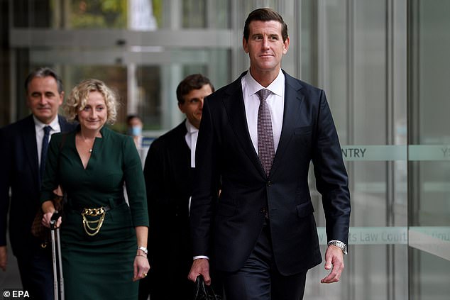 The former SAS soldier (pictured outside court in 2022) could face life in jail if found guilty