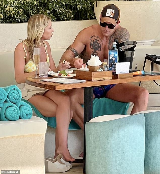 Roberts-Smith and Ms Matulin were photographed relaxing at Fins Beach Club in Bali in August 2023