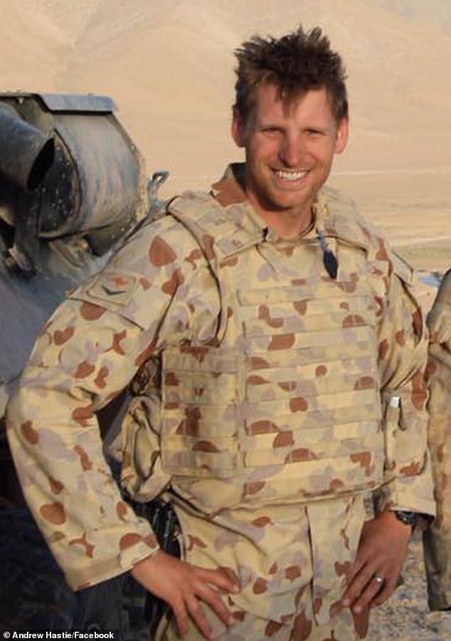 Andrew Hastie (pictured while serving) was one of 21 SAS veterans of the war in Afghanistan subpoenaed as a witness in the defamation action brought by Ben Roberts-Smith