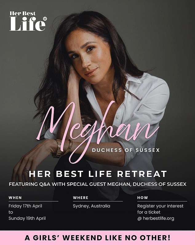 Meghan will host a Q&A for 300 women at the Her Best Life retreat this week