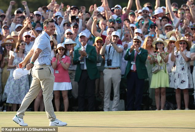 Unlike just about every other high-profile sporting event, The Masters golf tournament bans fans from bringing their mobile phones – meaning fans are always focused on the action, as they are in this photo of Rory McIlroy winning this year's crown