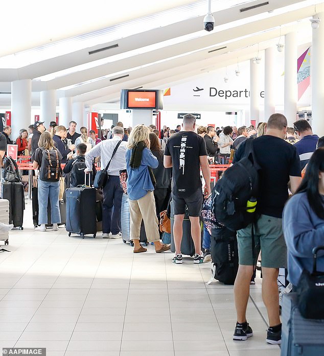 A 52-year-old Indian national was arrested at Perth Airport (above)