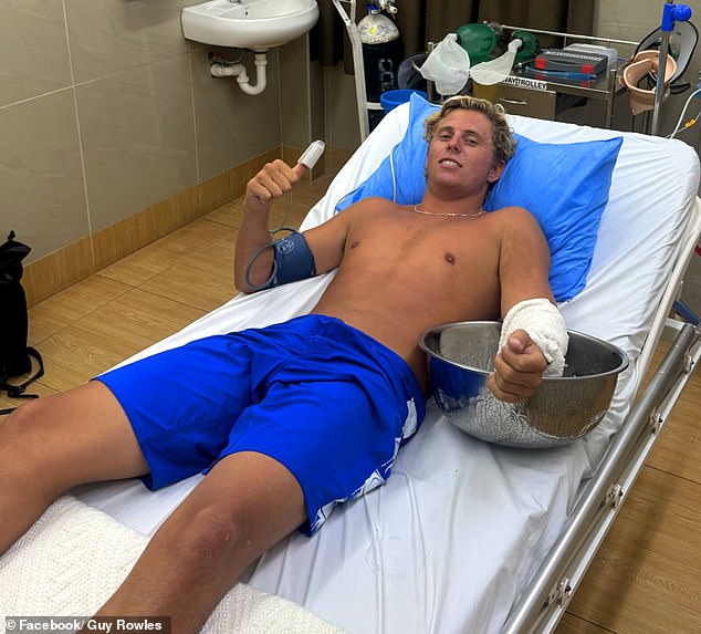 Sydney man Guy Rowles (pictured) was rushed to hospital after he was stung by a box jellyfish in Fiji, one of the most dangerous marine animals