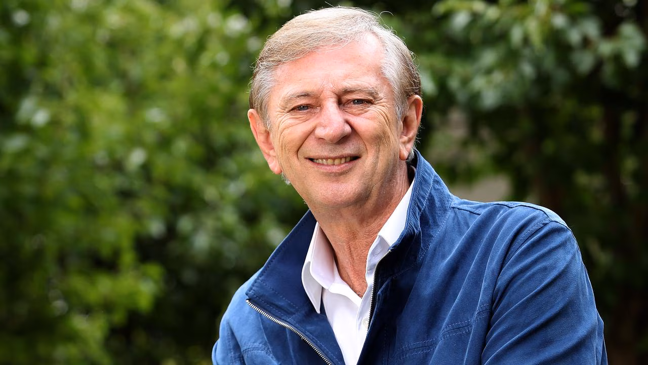 TV presenter sports commentator Dennis Cometti in record library as a young man, one month after his passing he will be honoured with a WA State Memorial. Picture: Supplied